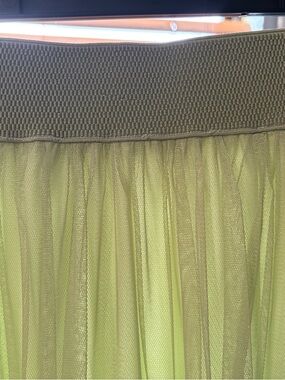 Cato Lime Green Tulle A-Line Skirt